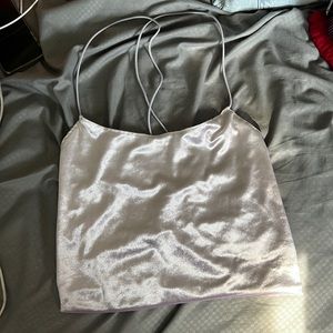 garage velvet crop top